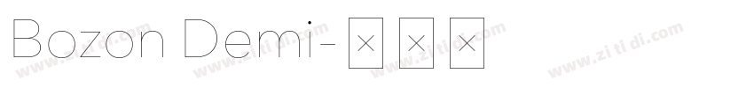 Bozon Demi字体转换